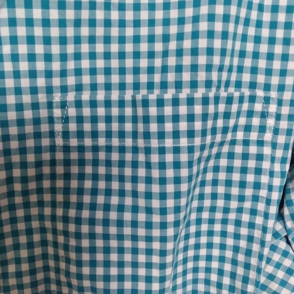 Old Navy Blue and White Cotton Gingham Plaid Classic Button Down Shirt Size XL - Picture 6 of 8